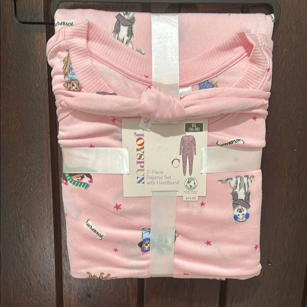 Pink Pajama Set with Headband